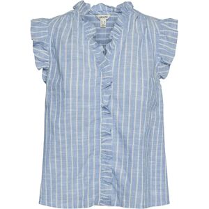 Vero Moda Chemise à Manches Courtes Kaori Cornflower Blue / Stripes Cloud Dancer L Femme - Publicité Vero Moda Chemise à Manches Courtes Kaori Cornflower Blue / Stripes Cloud Dancer L Femme - Publicité