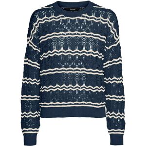 Vero Moda Pull Bella Navy Blazer / Stripes Birch S Femme - Publicité Vero Moda Pull Bella Navy Blazer / Stripes Birch S Femme - Publicité