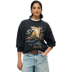Superdry Sweat-shirt Suika Embroidered Loose Black M Femme - Publicité Superdry Sweat-shirt Suika Embroidered Loose Black M Femme - Publicité