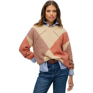 Superdry Pull Oversized Argyle Off White Multi L Femme - Publicité Superdry Pull Oversized Argyle Off White Multi L Femme - Publicité