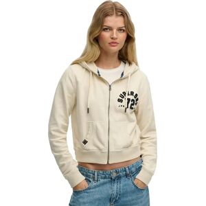 Superdry Sweat-shirt à Zip Athletic Relaxed Crop Turtledove Cream XL Femme - Publicité Superdry Sweat-shirt à Zip Athletic Relaxed Crop Turtledove Cream XL Femme - Publicité