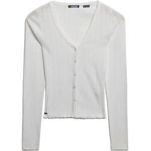 Superdry Cardigan Athletic Essential Pointelle Off White XL Femme - Publicité Superdry Cardigan Athletic Essential Pointelle Off White XL Femme - Publicité