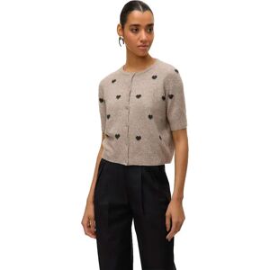 Vero Moda Cardigan Doffy Intarsia 2/4 O-neck Moon Rockblack Hearts XS Femme - Publicité Vero Moda Cardigan Doffy Intarsia 2/4 O-neck Moon Rockblack Hearts XS Femme - Publicité