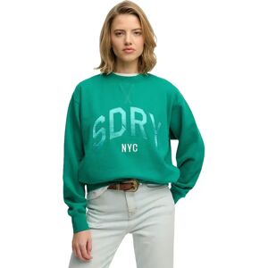 Superdry Sweat-shirt Varsity Satin Applique Crew Greenlake XL Femme - Publicité Superdry Sweat-shirt Varsity Satin Applique Crew Greenlake XL Femme - Publicité