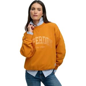 Superdry Sweat-shirt Varsity Satin Applique Crew Track Gold XL Femme - Publicité Superdry Sweat-shirt Varsity Satin Applique Crew Track Gold XL Femme - Publicité
