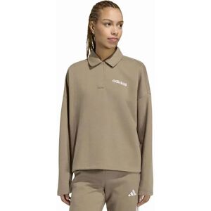 Adidas Sweat-shirt Essentials Linear Fleece Polo Khaki Six / White XL Femme - Publicité Adidas Sweat-shirt Essentials Linear Fleece Polo Khaki Six / White XL Femme - Publicité