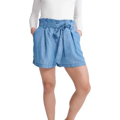 Superdry Short En Jean Desert Paperbag Indigo Light 2XS Femme - Publicité Superdry Short En Jean Desert Paperbag Indigo Light 2XS Femme - Publicité