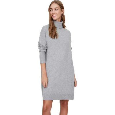 Vero Moda Robe Courte à Manches Longues Brilliant Roll Neck Light Grey Melange S Femme - Publicité Vero Moda Robe Courte à Manches Longues Brilliant Roll Neck Light Grey Melange S Femme - Publicité
