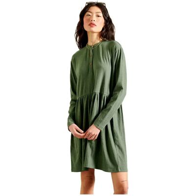 Superdry Robe Courte à Manches Longues Jersey Mini Indian Olive L Femme - Publicité Superdry Robe Courte à Manches Longues Jersey Mini Indian Olive L Femme - Publicité