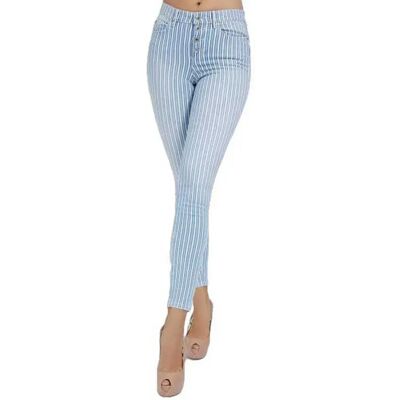 Guess Jean 1982 Exposed Button Ocean Stripe 24 Femme - Publicité Guess Jean 1982 Exposed Button Ocean Stripe 24 Femme - Publicité