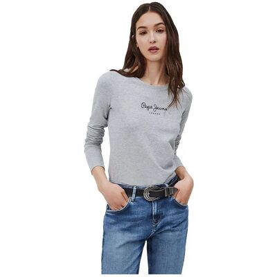 Pepe Jeans T-shirt à Manches Longues New Virginia Grey Marl S - Publicité Pepe Jeans T-shirt à Manches Longues New Virginia Grey Marl S - Publicité