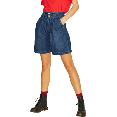 Jack & Jones Shorts En Jean Taille Haute Eve Paperbag Akm1 Jjxx Dark Blue Denim XL Femme - Publicité Jack & Jones Shorts En Jean Taille Haute Eve Paperbag Akm1 Jjxx Dark Blue Denim XL Femme - Publicité