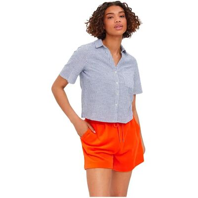 Vero Moda Chemise à Manches Courtes Jily 2/4 Deep Ultramarine / Stripes Snow White M Femme - Publicité Vero Moda Chemise à Manches Courtes Jily 2/4 Deep Ultramarine / Stripes Snow White M Femme - Publicité
