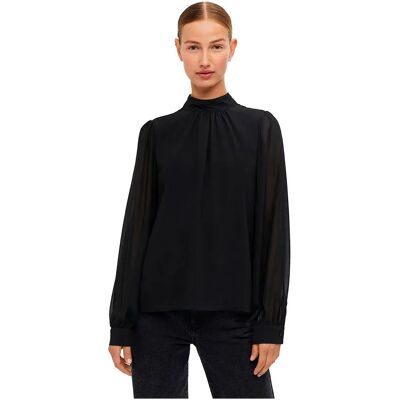 Object Chemisier à Manches Longues Mila Black 34 Femme - Publicité Object Chemisier à Manches Longues Mila Black 34 Femme - Publicité