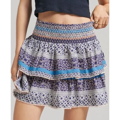 Superdry Jupe Vintage Tiered Mini Linear Geo Border Print L Femme - Publicité Superdry Jupe Vintage Tiered Mini Linear Geo Border Print L Femme - Publicité