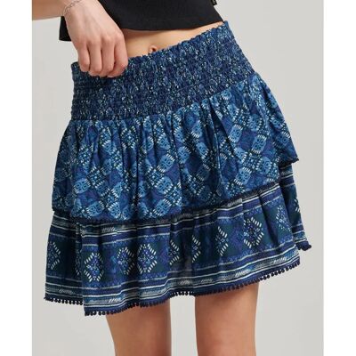 Superdry Jupe Vintage Tiered Mini New Geo Blue XL Femme - Publicité Superdry Jupe Vintage Tiered Mini New Geo Blue XL Femme - Publicité