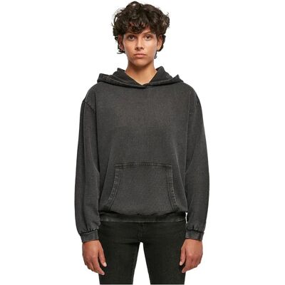 Build Your Brand Sweat à Capuche Acid Washed Oversize Black XS Femme - Publicité Build Your Brand Sweat à Capuche Acid Washed Oversize Black XS Femme - Publicité
