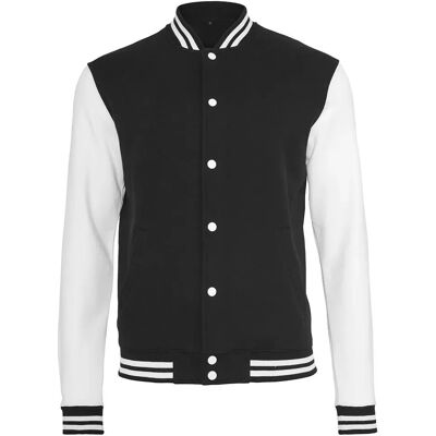Build Your Brand Veste Sweat College Black / White 3XL Homme - Publicité Build Your Brand Veste Sweat College Black / White 3XL Homme - Publicité