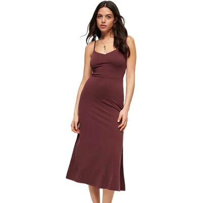 Superdry Robe Longue Sans Manches Studios Jersey Open Back Port Brown M Femme - Publicité Superdry Robe Longue Sans Manches Studios Jersey Open Back Port Brown M Femme - Publicité