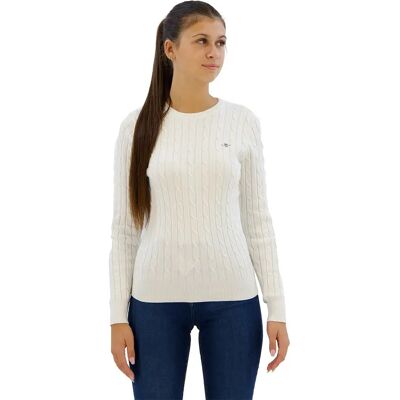 Gant Pull 4800100 Eggshell S Femme - Publicité Gant Pull 4800100 Eggshell S Femme - Publicité