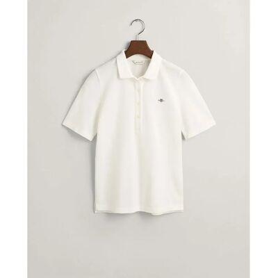 Gant Polo à Manches Courtes Slim Shield Eggshell M Femme - Publicité Gant Polo à Manches Courtes Slim Shield Eggshell M Femme - Publicité