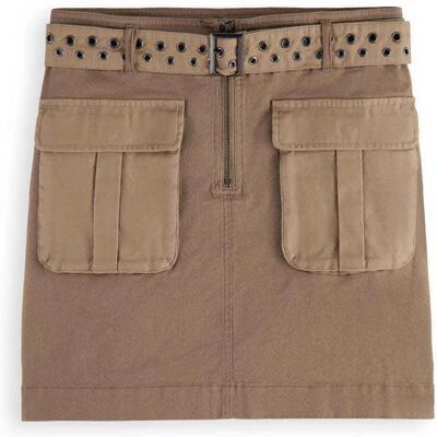 Scotch & Soda Jupe Courte Cargo Light Army XS Femme - Publicité Scotch & Soda Jupe Courte Cargo Light Army XS Femme - Publicité