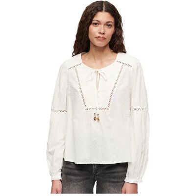 Superdry Chemisier à Manches Longues Ibiza Beach Off White XL Femme - Publicité Superdry Chemisier à Manches Longues Ibiza Beach Off White XL Femme - Publicité