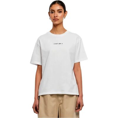 Miss Tee T-shirt à Manches Courtes I Don´t Give A F White 4XL Femme - Publicité Miss Tee T-shirt à Manches Courtes I Don´t Give A F White 4XL Femme - Publicité