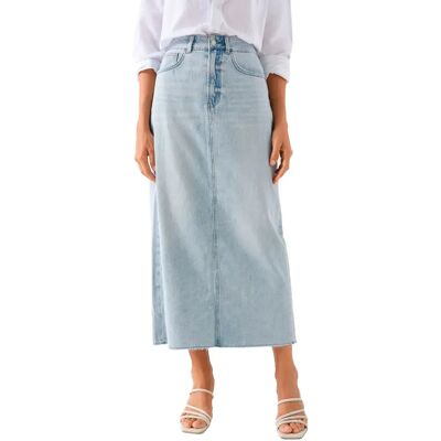 Salsa Jeans Jupe Midi 21008726 Ice Bleach 30 Femme - Publicité Salsa Jeans Jupe Midi 21008726 Ice Bleach 30 Femme - Publicité