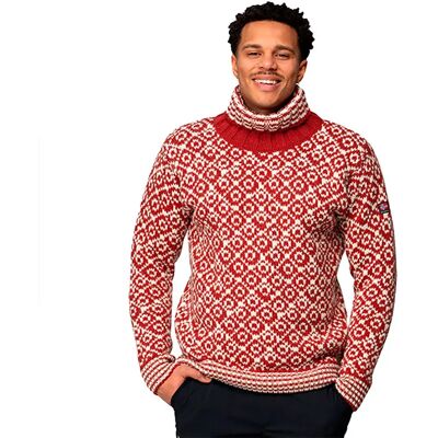 Devold Svalbard Wool High Neck - Unisex - Hindberry - Off White - Pull - Publicité Devold Svalbard Wool High Neck - Unisex - Hindberry - Off White - Pull - Publicité