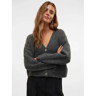 Vero Moda Cardigan Gemma Dark Grey Melange L Femme - Publicité Vero Moda Cardigan Gemma Dark Grey Melange L Femme - Publicité