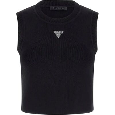 Guess T-shirt Sans Manches Alexia Jet Black A996 L Femme - Publicité Guess T-shirt Sans Manches Alexia Jet Black A996 L Femme - Publicité
