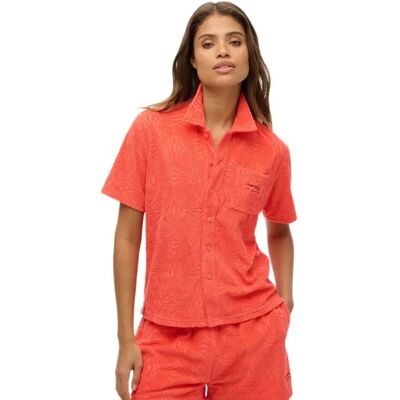 Superdry Chemise à Manches Courtes Country Club Towelling Pastelline Coral M Femme - Publicité Superdry Chemise à Manches Courtes Country Club Towelling Pastelline Coral M Femme - Publicité