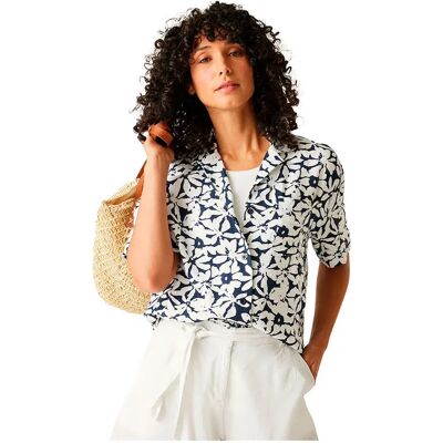 Regatta Chemise à Manches Courtes Salise Navy / White Floral 42 - Publicité Regatta Chemise à Manches Courtes Salise Navy / White Floral 42 - Publicité