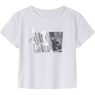Pepe Jeans T-shirt à Manches Courtes Cintia White 12 Années - Publicité Pepe Jeans T-shirt à Manches Courtes Cintia White 12 Années - Publicité