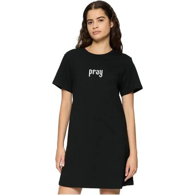 Miss Tee Robe Courte à Manches Courtes Praying Hands Black XS Femme - Publicité Miss Tee Robe Courte à Manches Courtes Praying Hands Black XS Femme - Publicité