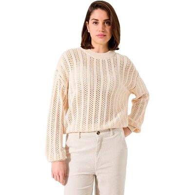 Garcia Pull H50041 White cap M Femme - Publicité Garcia Pull H50041 White cap M Femme - Publicité