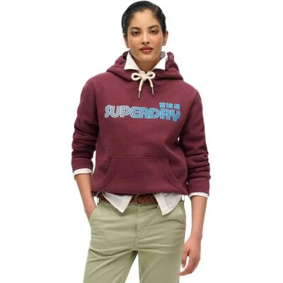 Superdry Sweat à Capuche Faded Core Fig Purple S - Publicité Superdry Sweat à Capuche Faded Core Fig Purple S - Publicité
