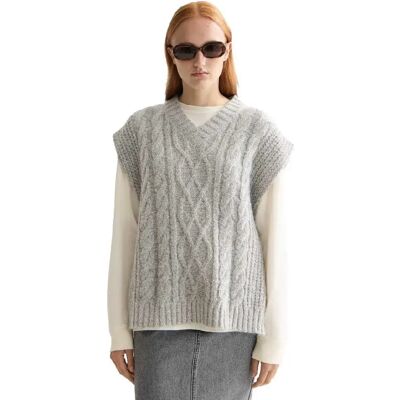 Scotch & Soda Gilet En Tricot Cable Stitch Spencer Light Grey Melange M Femme - Publicité Scotch & Soda Gilet En Tricot Cable Stitch Spencer Light Grey Melange M Femme - Publicité