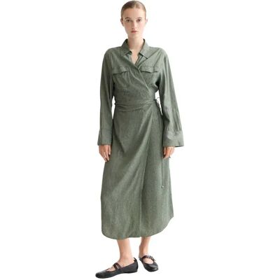 Scotch & Soda Robe Midi à Manches Longues Draped Wrap Thyme 34 Femme - Publicité Scotch & Soda Robe Midi à Manches Longues Draped Wrap Thyme 34 Femme - Publicité