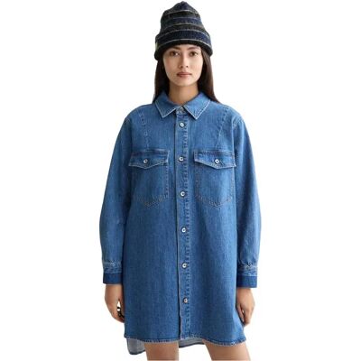 Scotch & Soda Robe à Manches Longues Washed Denim Mini Art From The Heart 42 Femme - Publicité Scotch & Soda Robe à Manches Longues Washed Denim Mini Art From The Heart 42 Femme - Publicité