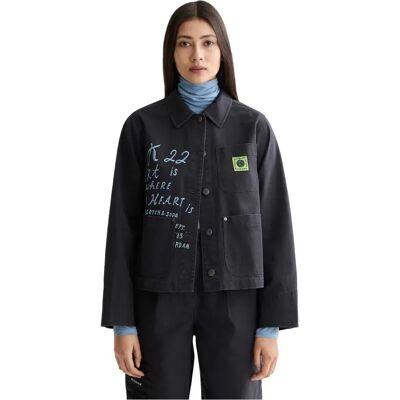 Scotch & Soda Veste En Jean Washed Workwear Charcoal Art XS Femme - Publicité Scotch & Soda Veste En Jean Washed Workwear Charcoal Art XS Femme - Publicité