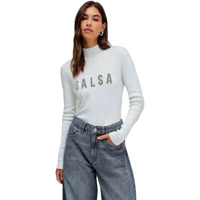 Salsa Jeans Pull à Col Roulé 21010455 Slim Fit Light Pearl M Femme - Publicité Salsa Jeans Pull à Col Roulé 21010455 Slim Fit Light Pearl M Femme - Publicité