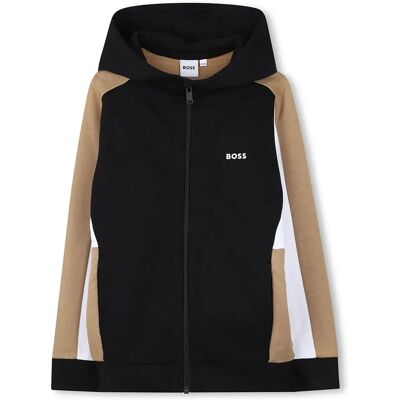 Boss Sweat à Capuche J52322 Black 10 Années Garçon - Publicité Boss Sweat à Capuche J52322 Black 10 Années Garçon - Publicité
