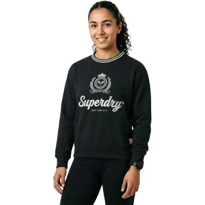 Superdry Sweat-shirt Country Club Loose Fit Blackboard S Femme - Publicité Superdry Sweat-shirt Country Club Loose Fit Blackboard S Femme - Publicité