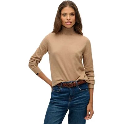Superdry Pull à Col Roulé Classic Light Taupe Marl S Femme - Publicité Superdry Pull à Col Roulé Classic Light Taupe Marl S Femme - Publicité