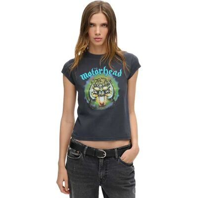 Superdry T-shirt Motörhead Noir - Coupe Slim Tour UK - Publicité Superdry T-shirt Motörhead Noir - Coupe Slim Tour UK - Publicité