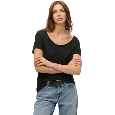 Superdry T-shirt à Manches Courtes Scoop Black Metallic XS - Publicité Superdry T-shirt à Manches Courtes Scoop Black Metallic XS - Publicité