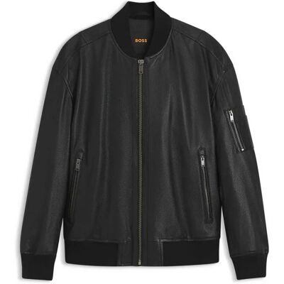 Boss Veste En Cuir Jakri 10253444 01 Black 001 54 Homme - Publicité Boss Veste En Cuir Jakri 10253444 01 Black 001 54 Homme - Publicité