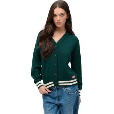 Superdry Cardigan Slouchy Knitted Darkest Pine Green 2XS Femme - Publicité Superdry Cardigan Slouchy Knitted Darkest Pine Green 2XS Femme - Publicité
